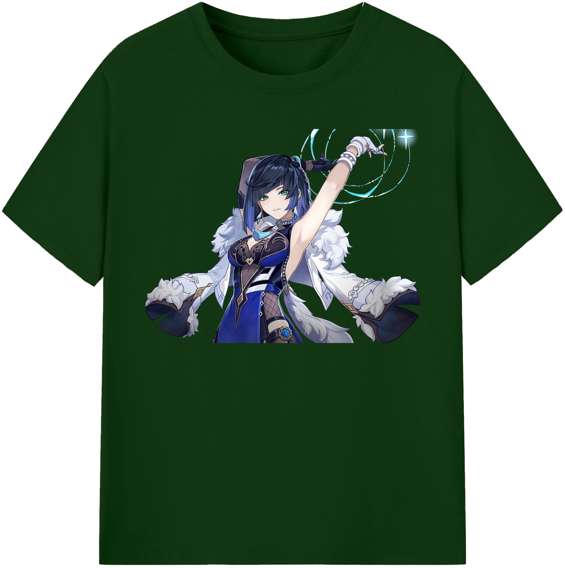 げんし神 夜兰 やらん genshin Yaran 綿100％半袖Tシャツ（フロントプリント）
